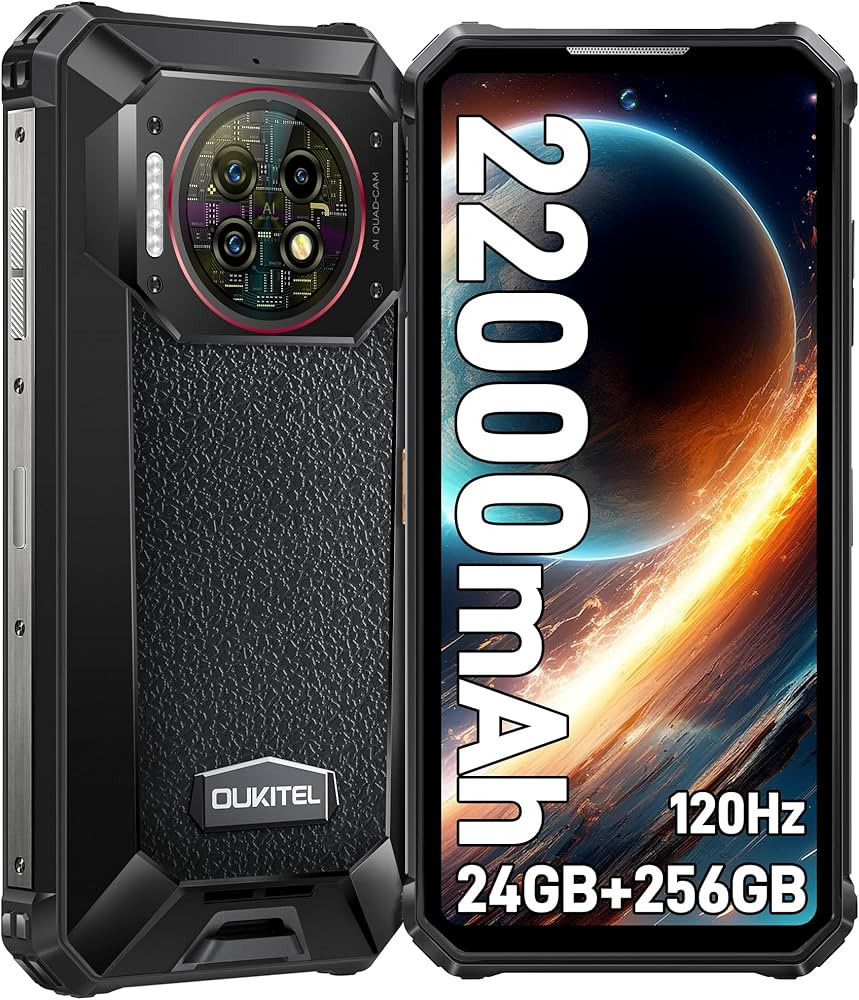 Oukitel WP19 Pro Rugged Smartphone 6.8" FHD+ Display 22000mAh Android 13 Helio G99 8GB+256GB 64MP Camera 33W NFC 4G Cellphone